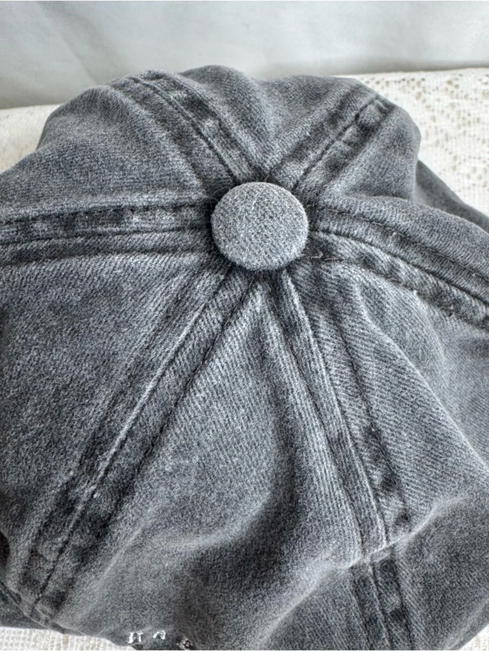 Rae Dunn “Be Kind” Gray Distressed Baseball Cap Adjustable Women’s Hat - Picture 6 of 12